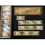 *Crandall's of Montrose (Pennsylvania) set of vintage "Noah's Dominoes", 28 coloured litho wooden