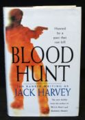IAN RANKIN writing as JACK HARVEY: BLOOD HUNT, London, Headline, 1995, 1st edition, signed and