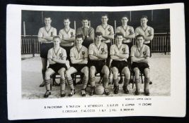 *Norwich City Football Club Season 1959/60 FA Cup photo card, signed in ink on reverse by 10 of the