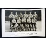 *Norwich City Football Club Season 1959/60 FA Cup photo card, signed in ink on reverse by 10 of the