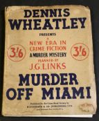 DENNIS WHEATLEY: MURDER OFF MIAMI, Hutchinson, [1936], 1st edition, Crime Dossier, 4to, original