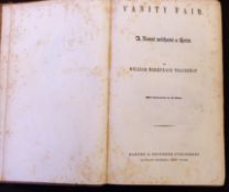 WILLIAM MAKEPEACE THACKERAY: VANITY FAIR, A NOVEL WITHOUT A HERO, New York, Harper & Bros, circa