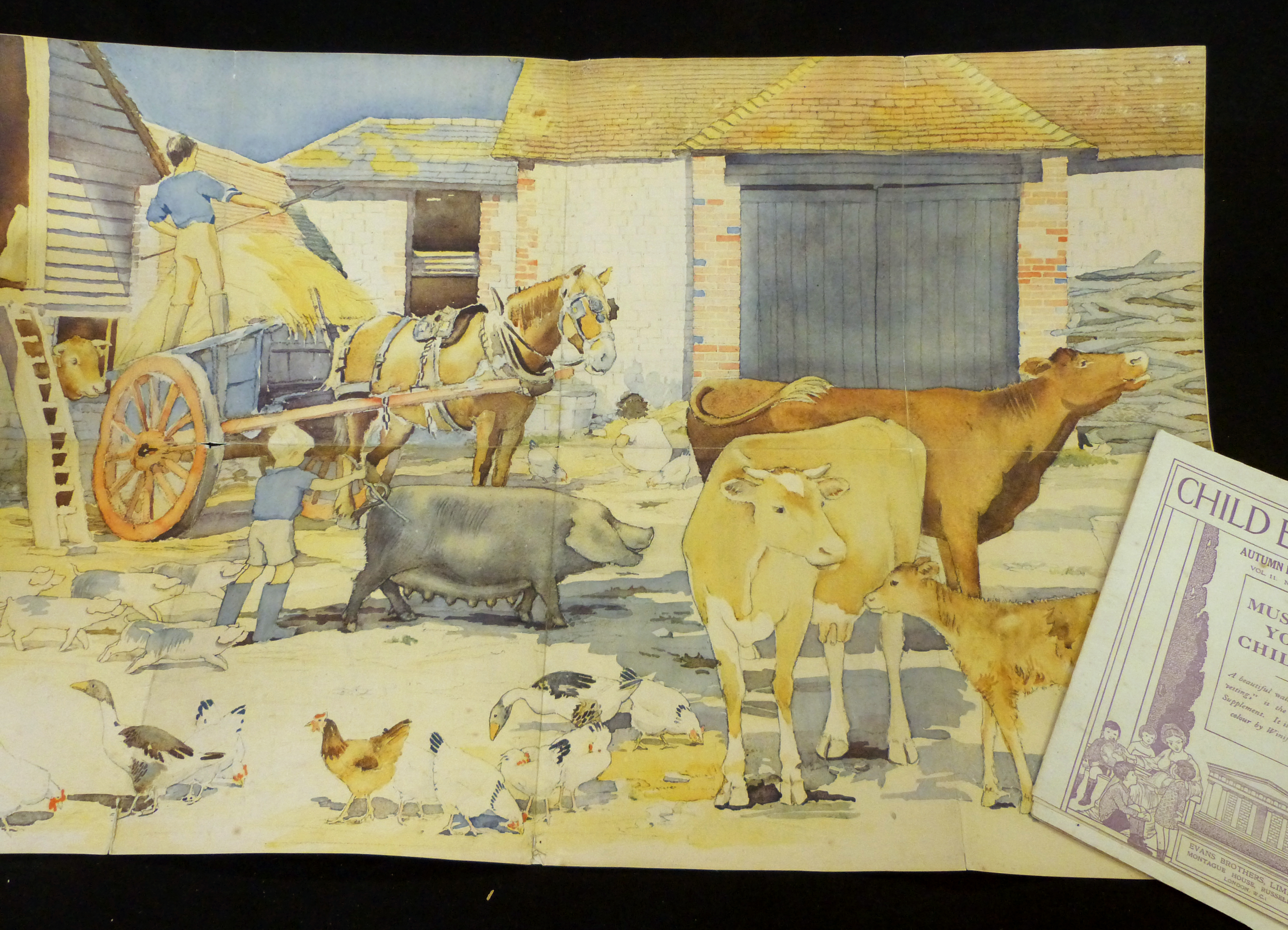 CHILD EDUCATION, 1933 AUTUMN EXTRA NUMBER, contains large folding coloured plate by Winifred - Image 2 of 2