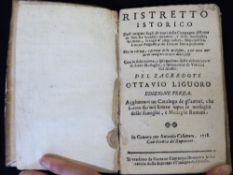 OTTAVIO LIGUORO: RESTRETTO ISTORICO DELL'ORIGINE DEGLI ABITANTI DELIA CAMPAGNA DI ROMA..., Genoea,