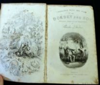 CHARLES DICKENS: DOMBEY & SON, ill H K Browne, London, Bradbury & Evans, 1848, 1st edition in book