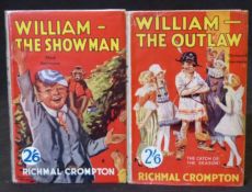 RICHMAL CROMPTON: 2 titles: WILLIAM THE OUTLAW, London, George Newnes, 1937, 13th impression,