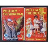 RICHMAL CROMPTON: 2 titles: WILLIAM THE OUTLAW, London, George Newnes, 1937, 13th impression,