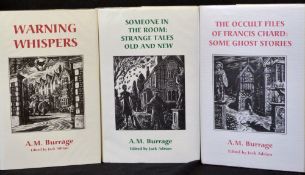 ALFRED MCLELLAN BURRAGE: 3 titles: THE OCCULT FILES OF FRANCIS CHARD, SOME GHOST STORIES, ed Jack