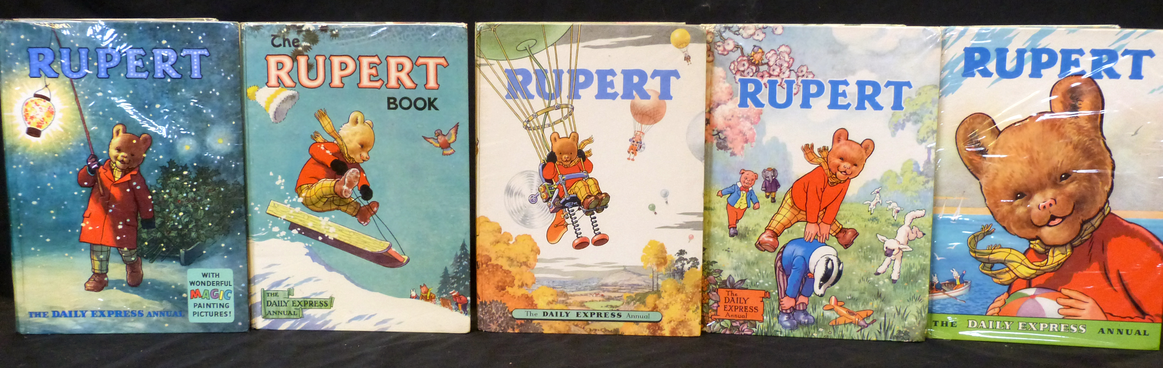 RUPERT ANNUAL, [1951-57], 1958-60, 10 vols, 4to, original pictorial boards, mainly vgc (10)