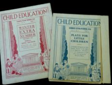 CHILD EDUCATION, 1934 SUMMER EXTRA NUMBER, large folding coloured plate by Winifred Marks, "The