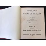 GEORGE MORRISON HENRY: COLOURED PLATES THE BIRDS OF CEYLON, text Walter Ernest Wait, Ceylon