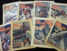 WAR THRILLER, The Amalgamated Press, 1940, 8 issues, nos 580, 582-587, 589, the latter the final