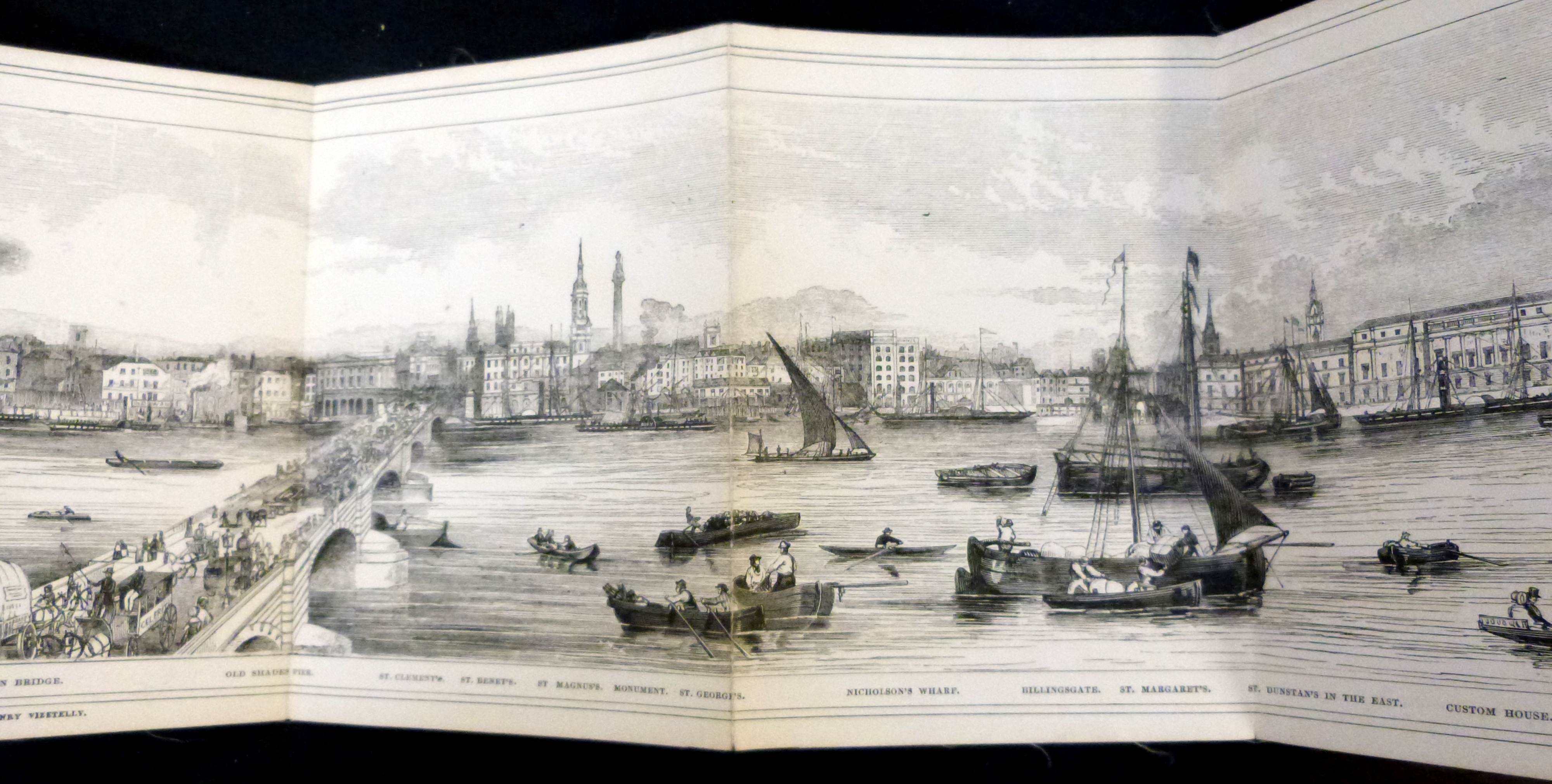 PICTORIAL TIMES (PUB): PANORAMA FROM THE THAMES, (title taken from verso of front cover), [1845], - Image 3 of 3