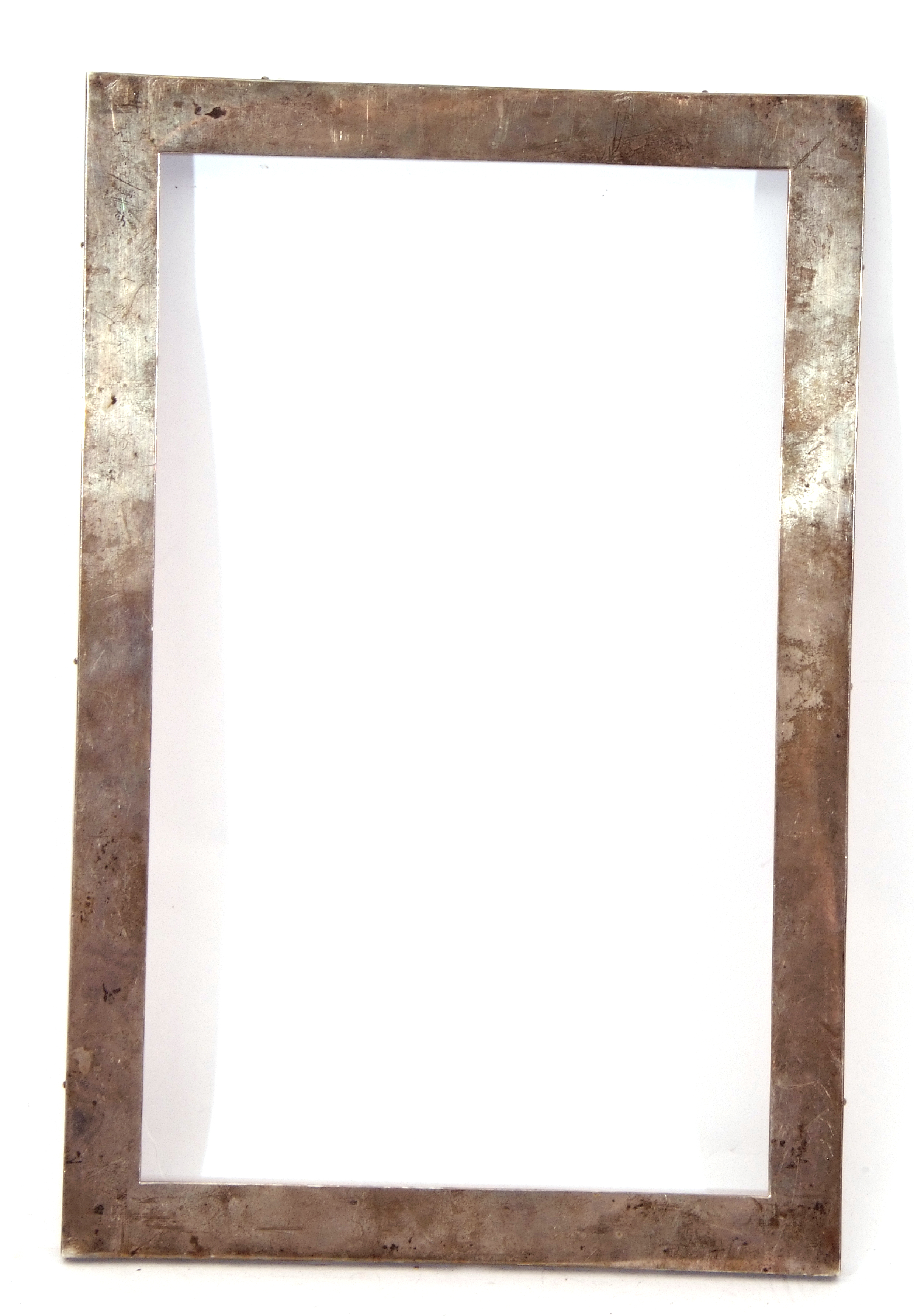 Early 20th century Hamilton & Co Calcutta photograph frame of plain polished rectangular form, outer - Image 2 of 3