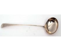 George III large soup ladle in Old English pattern with oval bowl, London 1791, probably by Thomas