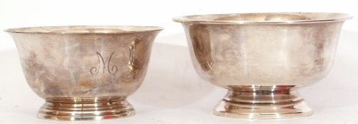 Mixed Lot: white metal reproduction Paul Revere bowl, stamped "Sterling", 11 x 5cm, together with