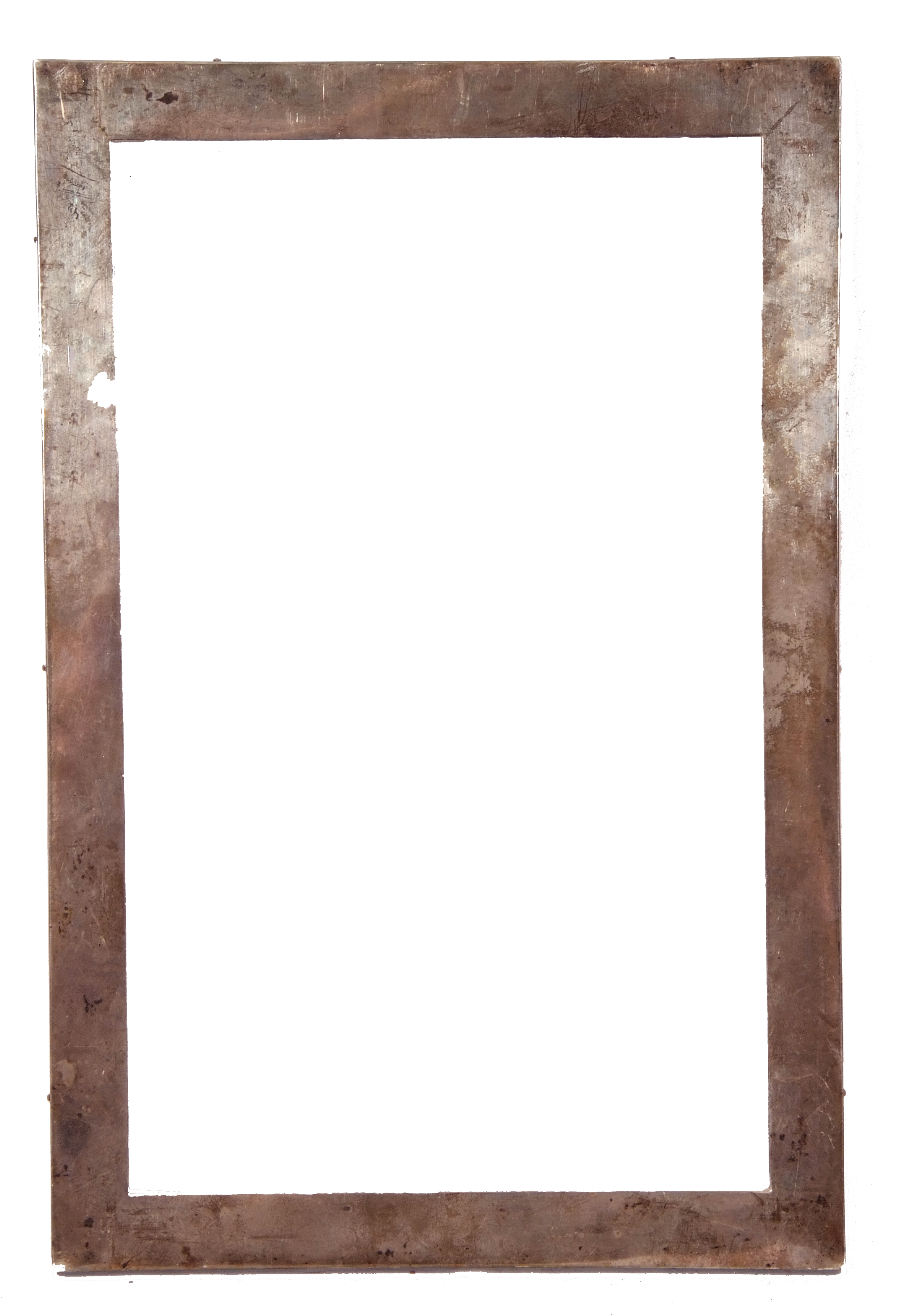 Early 20th century Hamilton & Co Calcutta photograph frame of plain polished rectangular form, outer