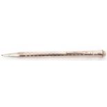 Mid-20th century silver cased Eversharp mechanical pencil, the body with chased geometric design and