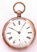 Last quarter of 19th/first quarter of 20th century Continental white metal cased pocket watch with