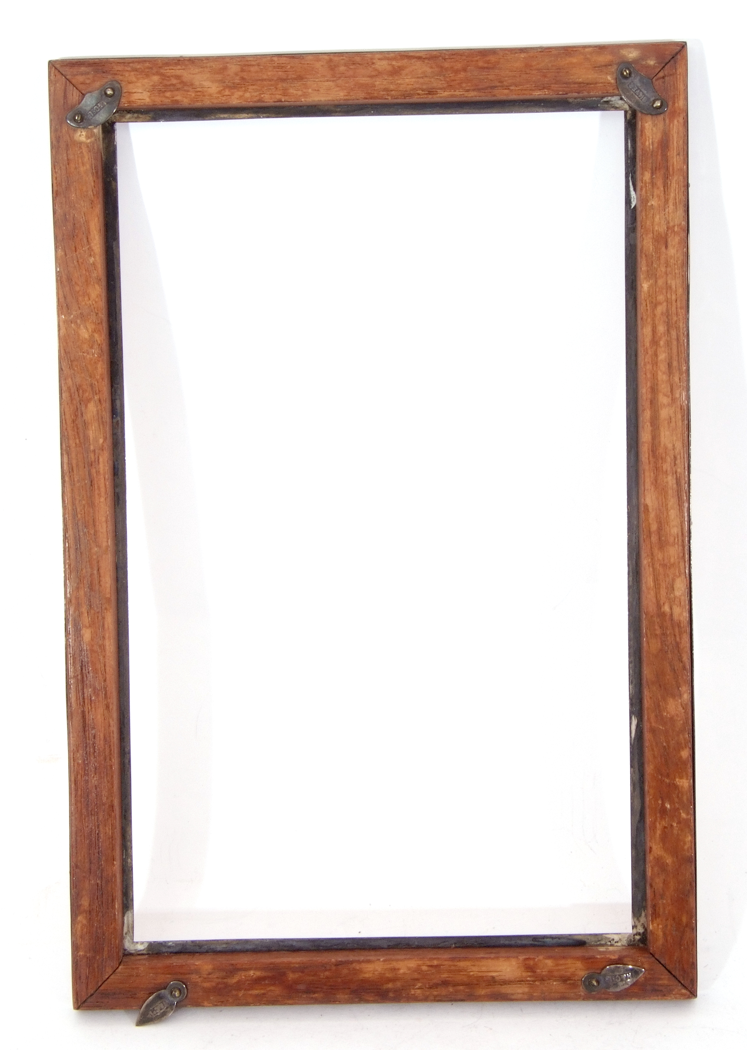 Early 20th century Hamilton & Co Calcutta photograph frame of plain polished rectangular form, outer - Image 3 of 3