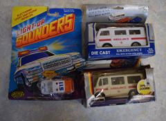 Boxed die-cast models of ambulances