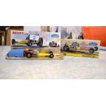 Dinky model of a dragster, 370, with original box and packaging