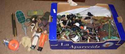 Box of Palitoy Action Man accessories and others