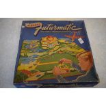 Boxed Airport Futurmatic game with remote controlled aeroplane, circa 1940s, manufactured by Marx