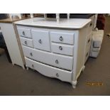 MODERN PAINTED FINISH CHEST OF DRAWERS, WIDTH APPROX 110CM