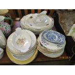 QUANTITY OF VARIOUS CHINA INCLUDING ASSORTED MEAT PLATES OF HUNTING INTEREST ETC