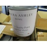 TWO X 2.5LTRS OF LAURA ASHLEY SUGARED VIOLET MATT EMULSION PAINT