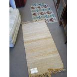 TWO VARIOUS RUGS, LARGER APPROX 80 X 150CM