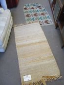 TWO VARIOUS RUGS, LARGER APPROX 80 X 150CM