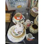 QUANTITY OF ASSORTED HOUSEHOLD CHINA AND GLASS INCLUDING EARLY 20TH CENTURY JAPANESE EXPORT TEA