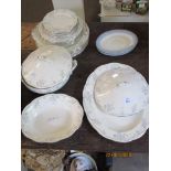 QUANTITY OF VARIOUS ROYAL ALBERT SATIN ROSE PLATES AND TUREEN