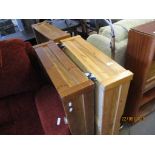 THREE UNDERBED WOODEN STORAGE BOXES