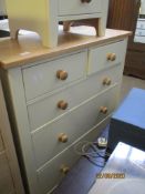 MODERN PAINTED EFFECT CHEST OF DRAWERS, WIDTH APPROX 90CM