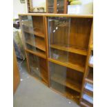 TWO MATCHING GLAZED DISPLAY CABINETS, EACH WIDTH APPROX 60CM