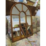 ARCH SHAPED FEATURE MIRROR, HEIGHT APPROX 105CM