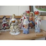 COLLECTION OF SIX VARIOUS CERAMIC FIGURES, TALLEST APPROX 20CM