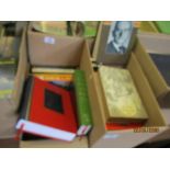 TWO BOXES OF MIXED BOOKS INC REFERENCE ETC