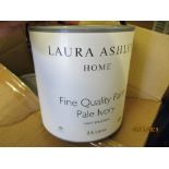 THREE BOXED 2.5LTR TINS OF LAURA ASHLEY PAINT PALE IVORY