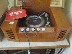 HMV GARRARD WOODEN CASED RECORD PLAYER CIRCA 1960S
