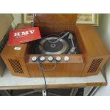 HMV GARRARD WOODEN CASED RECORD PLAYER CIRCA 1960S