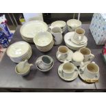 QUANTITY OF DENBY DAYBREAK DINNER PLATES (6), SIDE PLATES (8) AND DESSERT BOWLS (5) TOGETHER WITH