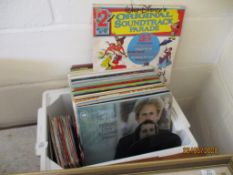 BOX OF VARIOUS 12INS LP RECORDS INCLUDING SIMON & GARFUNKEL, NANA MUSKOURI, OPPORTUNITY KNOCKS,