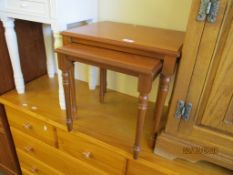 NEST OF TWO TABLES, THE LARGER APPROX 45CM