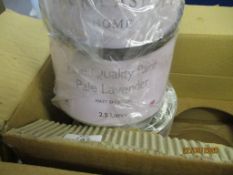 TWO X 2.5 LTRS OF LAURA ASHLEY PALE LAVENDER MATT EMULSION PAINT