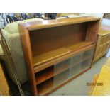 MID-20TH CENTURY GLAZED WALL UNIT, WIDTH APPROX 122CM