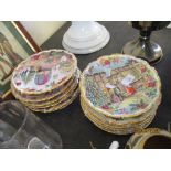 COLLECTION OF TWELVE VARIOUS WALL PLATES OR COLLECTORS PLATES INCLUDING ROYAL ALBERT FOUR SEASONS,